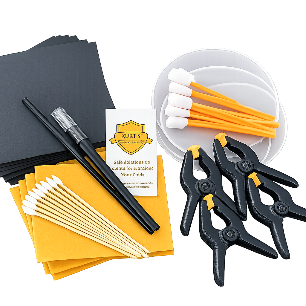 Kurt's Card Care Accessory Pack for trading card cleaning and grading preparation