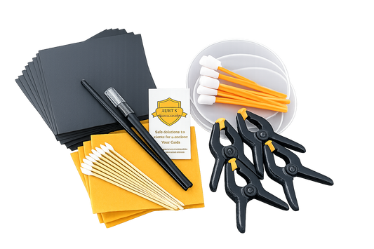Kurt's Card Care Accessory Pack for trading card cleaning and grading preparation