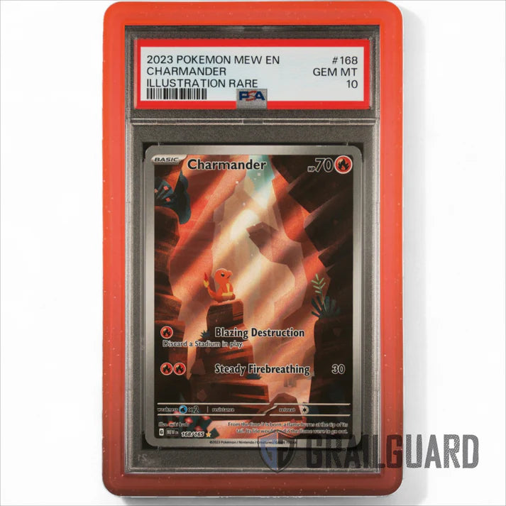 GrailGuard PSA Slab Bumper Protector Crimson for graded trading card slab protection