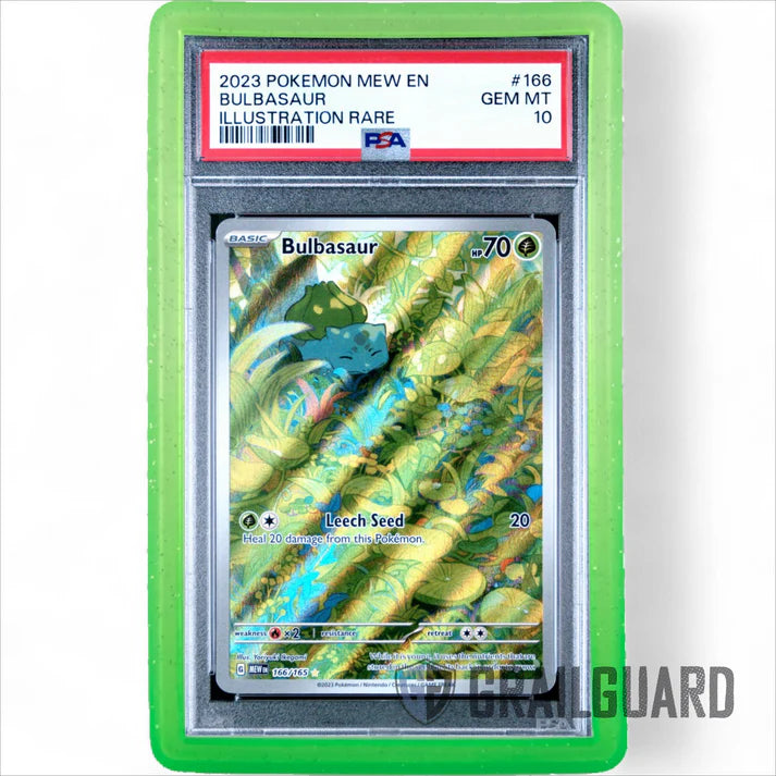 GrailGuard PSA Slab Bumper Protector Jade for graded trading card slab protection