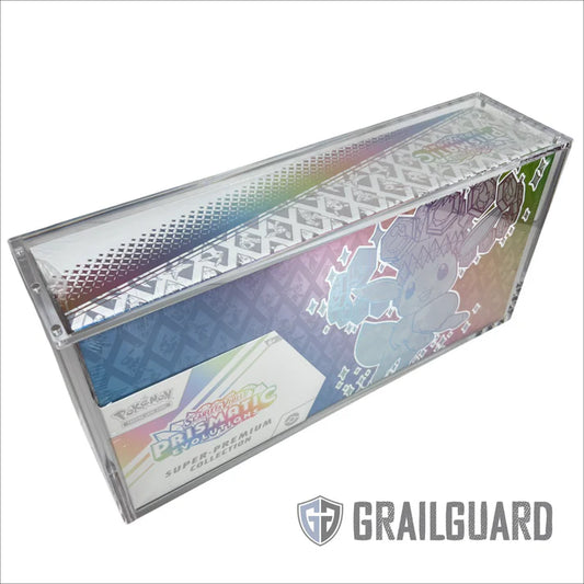 Pokémon Prismatic Evolutions SPC Acrylic Display Case acrylic display case for sealed Pokémon products